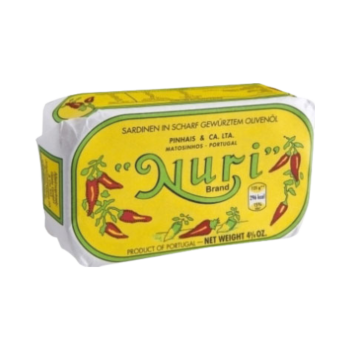 Nuri Sardinen in scharf gewürztem Olivenöl,125g